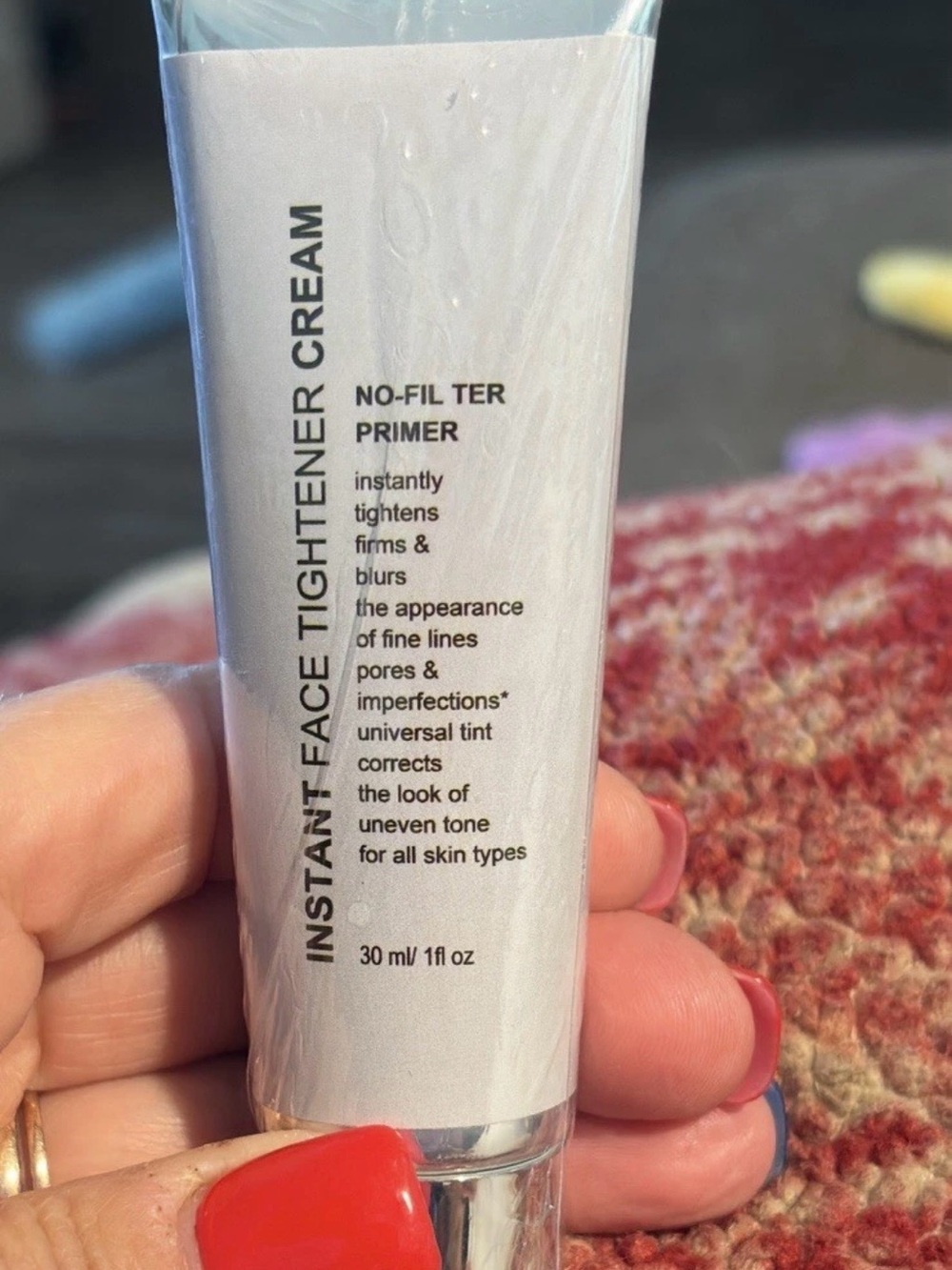 Instant Face Tightener Cream No-Filter Primer - Universal Tint, White